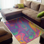 Psychedelic Liquid Print Area Rug