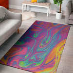 Psychedelic Liquid Print Area Rug