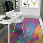 Psychedelic Liquid Print Area Rug