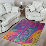 Psychedelic Liquid Print Area Rug