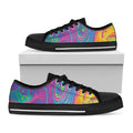 Psychedelic Liquid Print Black Low Top Sneakers