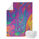 Psychedelic Liquid Print Blanket