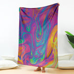 Psychedelic Liquid Print Blanket