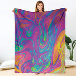 Psychedelic Liquid Print Blanket