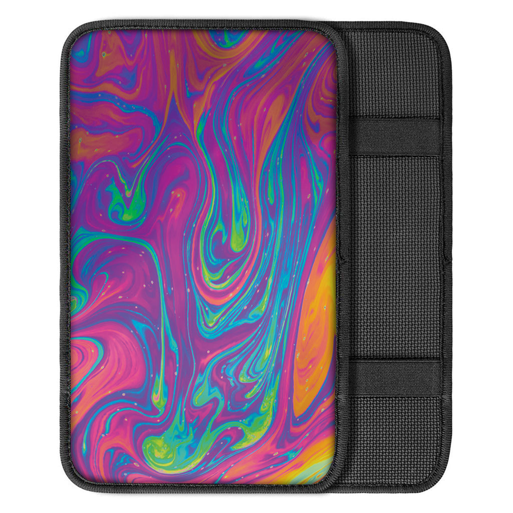 Psychedelic Liquid Print Car Center Console Cover
