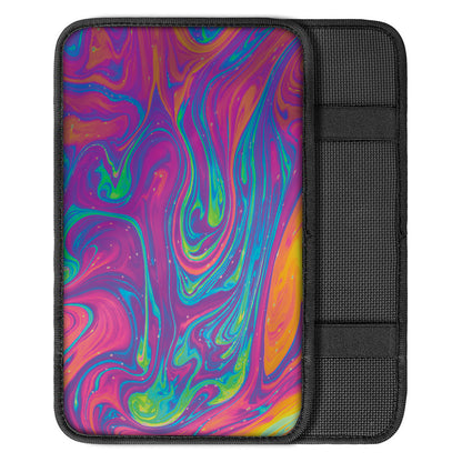 Psychedelic Liquid Print Car Center Console Cover
