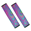 Psychedelic Liquid Print Car Seat Belt Covers