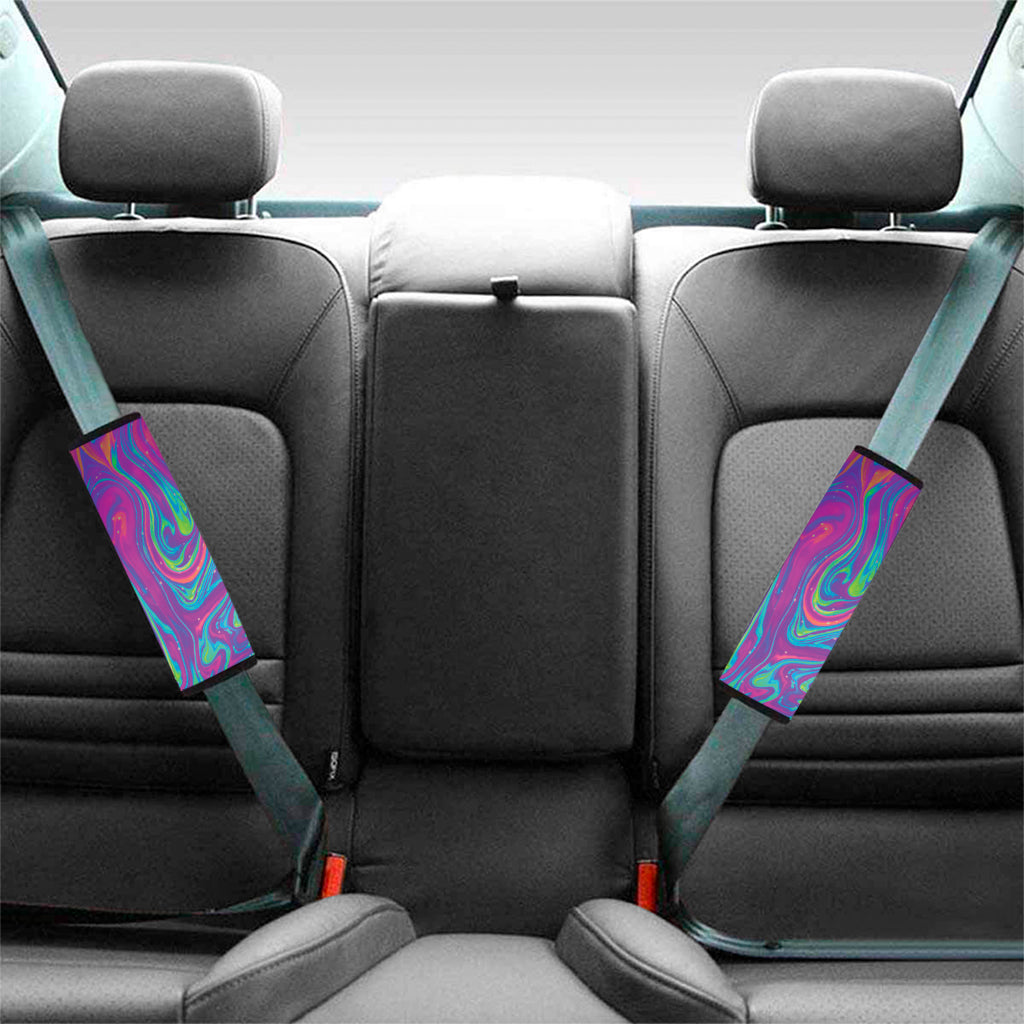 Psychedelic Liquid Print Car Seat Belt Covers