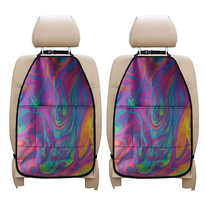 Psychedelic Liquid Print Car Seat Organizers