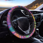Psychedelic Liquid Print Car Steering Wheel Cover