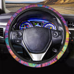 Psychedelic Liquid Print Car Steering Wheel Cover
