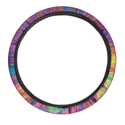 Psychedelic Liquid Print Car Steering Wheel Cover