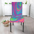 Psychedelic Liquid Print Dining Chair Slipcover