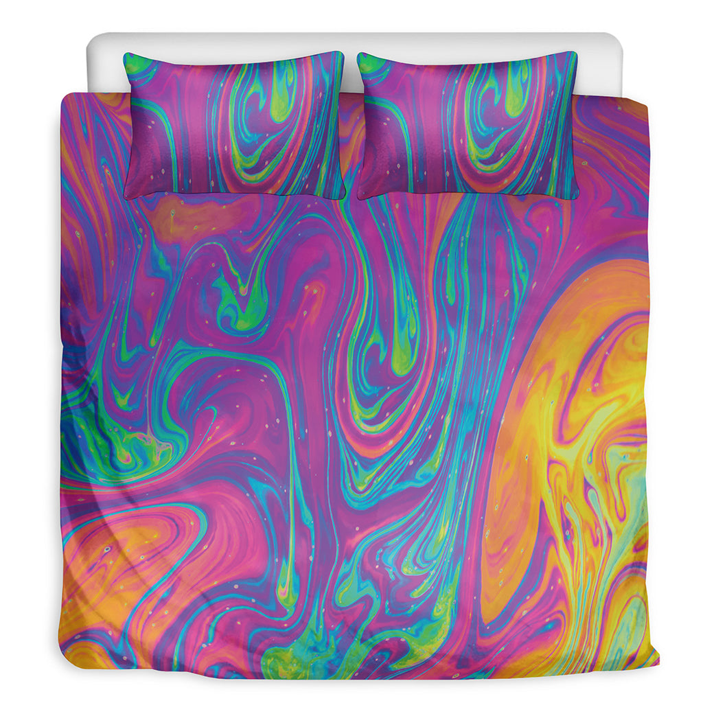 Psychedelic Liquid Print Duvet Cover Bedding Set