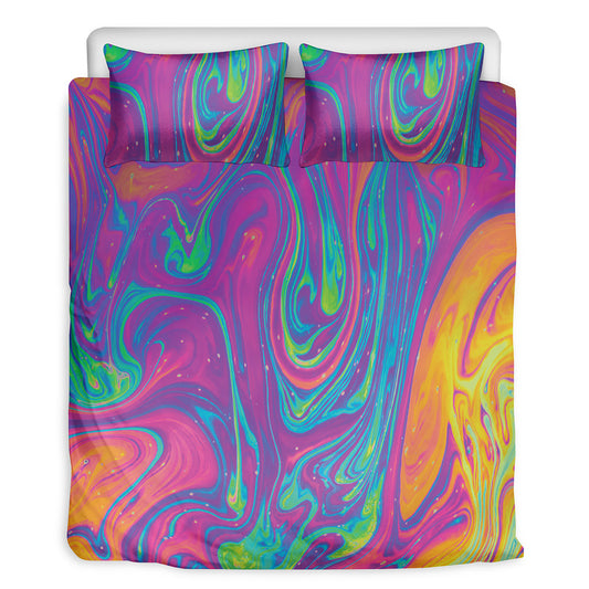 Psychedelic Liquid Print Duvet Cover Bedding Set