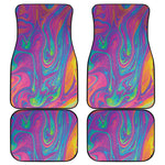 Psychedelic Liquid Print Front and Back Car Floor Mats