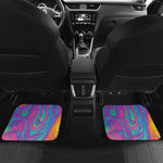 Psychedelic Liquid Print Front and Back Car Floor Mats