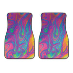 Psychedelic Liquid Print Front Car Floor Mats
