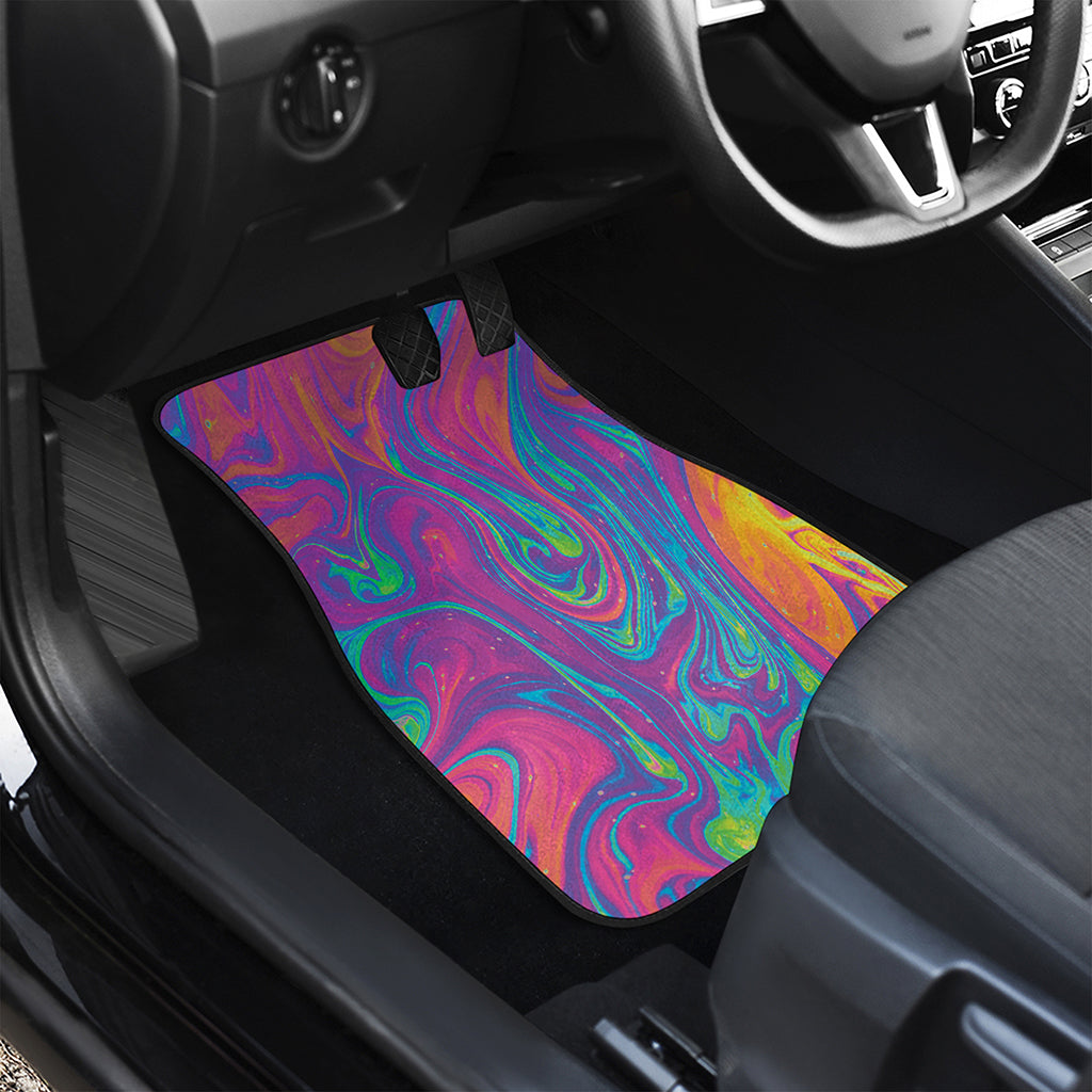 Psychedelic Liquid Print Front Car Floor Mats