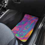 Psychedelic Liquid Print Front Car Floor Mats