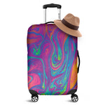 Psychedelic Liquid Print Luggage Cover