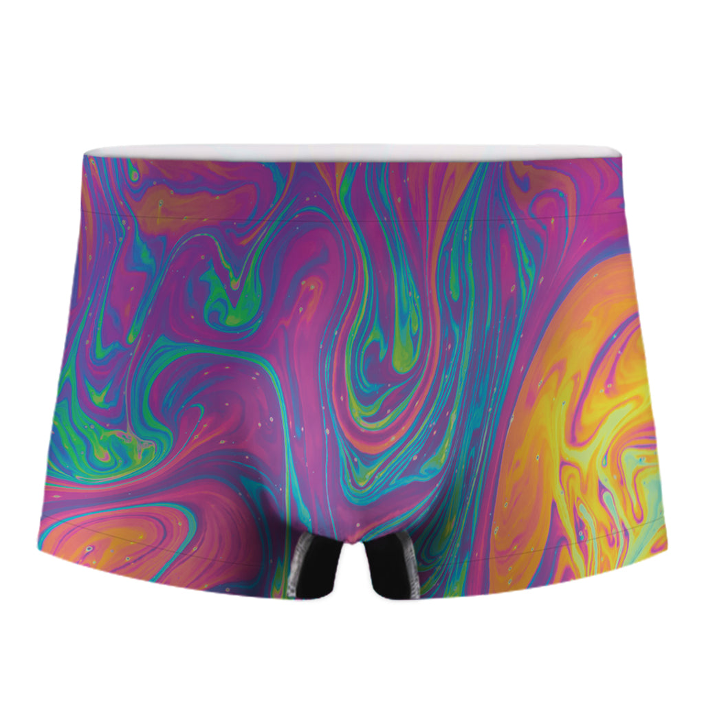 Psychedelic Liquid Print Men's Boxer Briefs