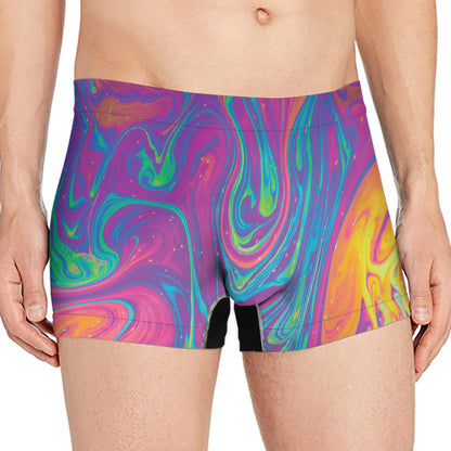 Psychedelic Liquid Print Men's Boxer Briefs