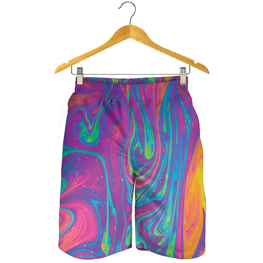 Psychedelic Liquid Print Men's Shorts