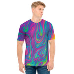 Psychedelic Liquid Print Men's T-Shirt