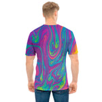 Psychedelic Liquid Print Men's T-Shirt