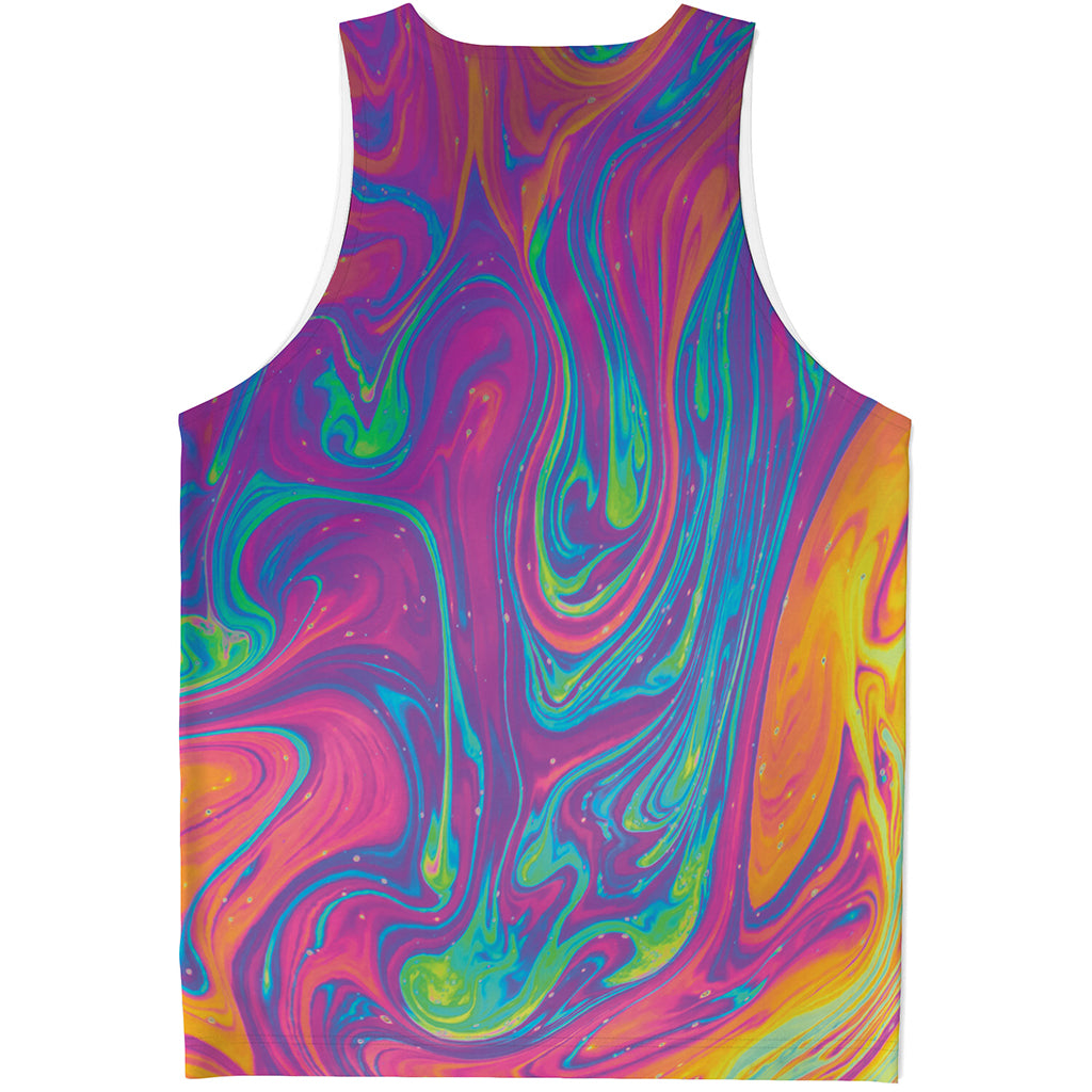 Psychedelic Liquid Print Men's Tank Top