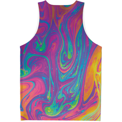 Psychedelic Liquid Print Men's Tank Top