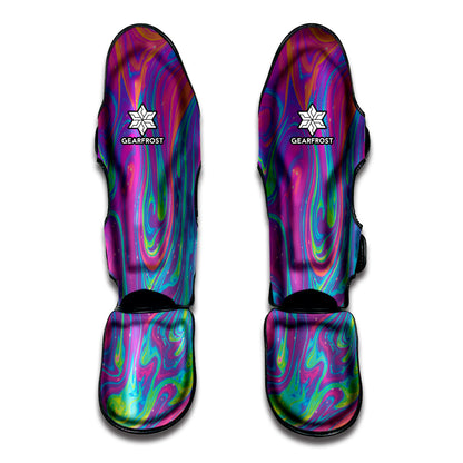 Psychedelic Liquid Print Muay Thai Shin Guard