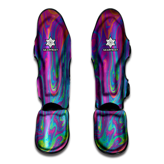 Psychedelic Liquid Print Muay Thai Shin Guard