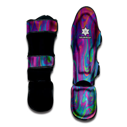Psychedelic Liquid Print Muay Thai Shin Guard