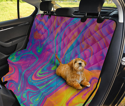 Psychedelic Liquid Print Pet Car Back Seat Cover