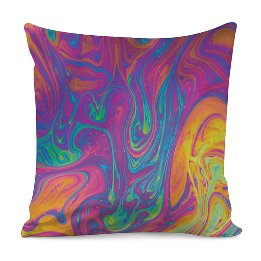 Psychedelic Liquid Print Pillow Cover