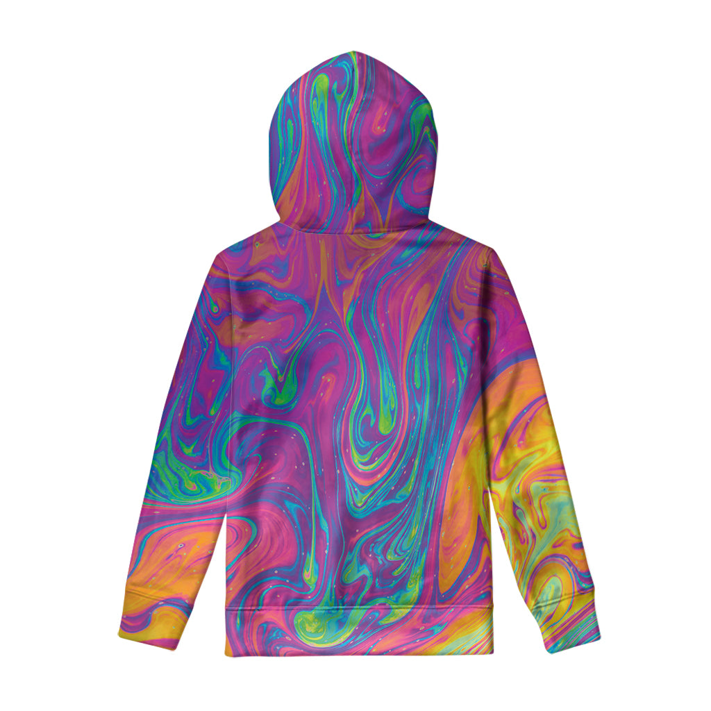 Psychedelic Liquid Print Pullover Hoodie