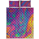 Psychedelic Liquid Print Quilt Bed Set