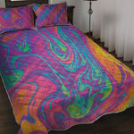 Psychedelic Liquid Print Quilt Bed Set