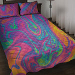 Psychedelic Liquid Print Quilt Bed Set