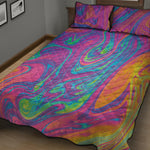 Psychedelic Liquid Print Quilt Bed Set