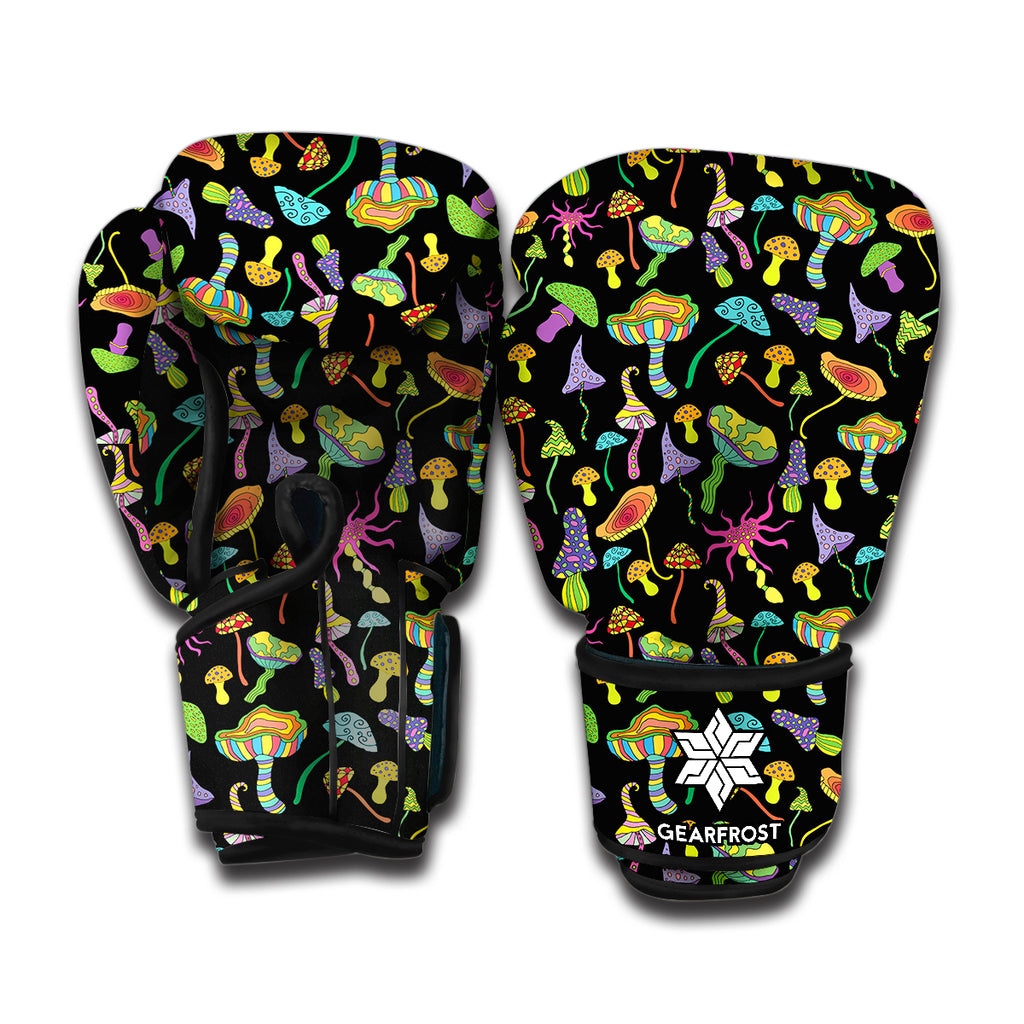 Psychedelic Mushroom Pattern Print Boxing Gloves
