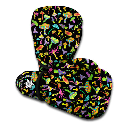 Psychedelic Mushroom Pattern Print Boxing Gloves