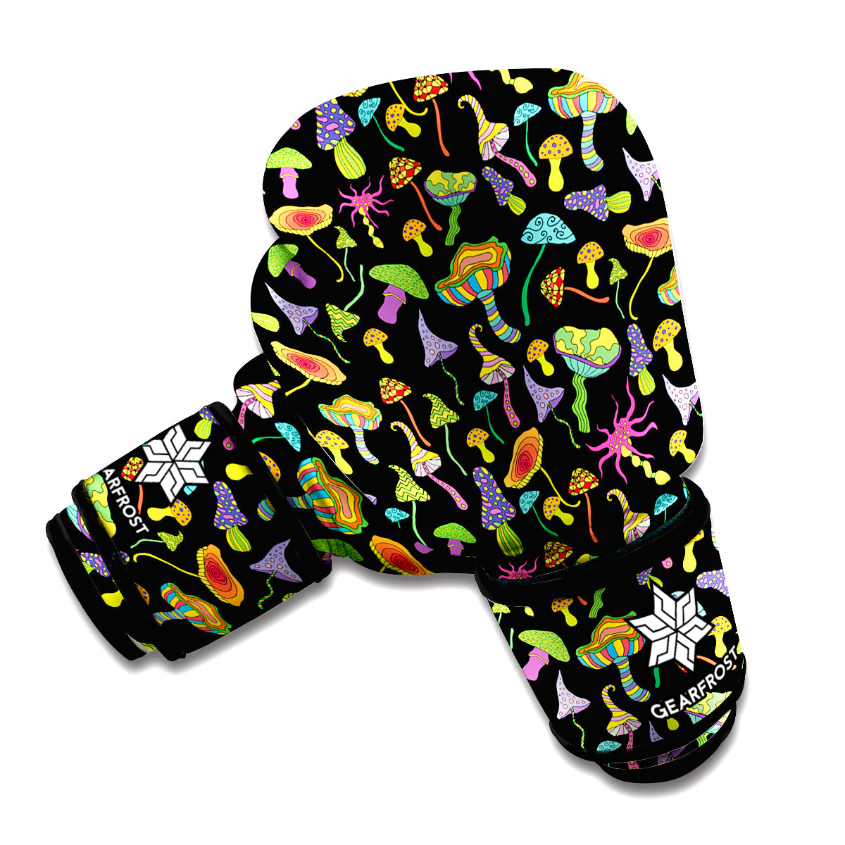 Psychedelic Mushroom Pattern Print Boxing Gloves