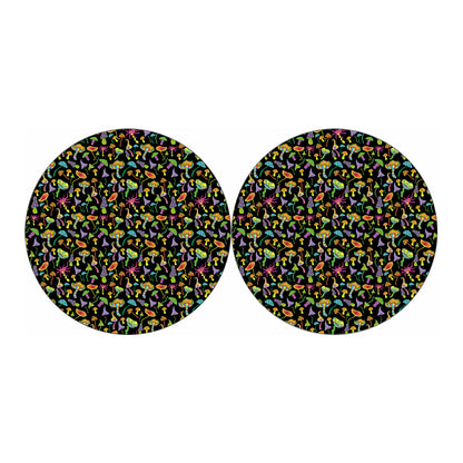Psychedelic Mushroom Pattern Print Car Coasters