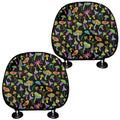Psychedelic Mushroom Pattern Print Car Headrest Covers