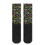 Psychedelic Mushroom Pattern Print Crew Socks