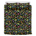 Psychedelic Mushroom Pattern Print Duvet Cover Bedding Set