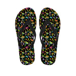 Psychedelic Mushroom Pattern Print Flip Flops